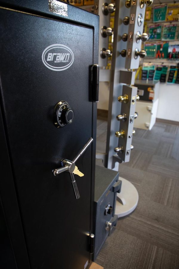 large brawn security safe in the active lock and safe shopfront
